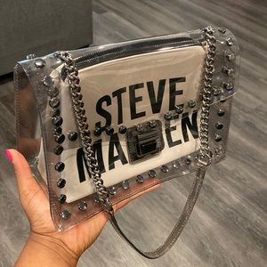 Steve Madden clear purse with removable pouch
